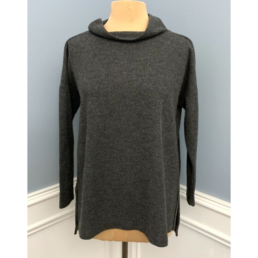 Anthropologie Sweater Womens XS Theresa Tunic Oversized 3/4 Sleeve Cowl Pullover